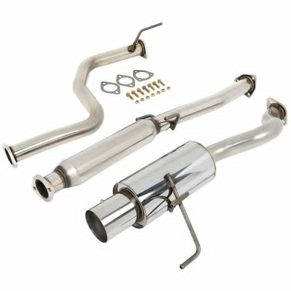 92-00 Honda Civic 2dr/4dr EX 4" Rolled Muffler Tip Racing Catback Exhaust System