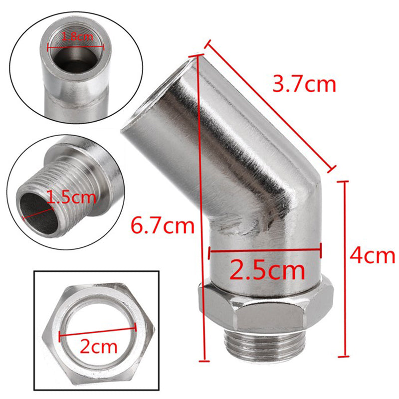 General vehicles modification exhaust test pipe car modified O2 oxygen sensor connector 45 degree/135 degree extender joint, M18*1.5