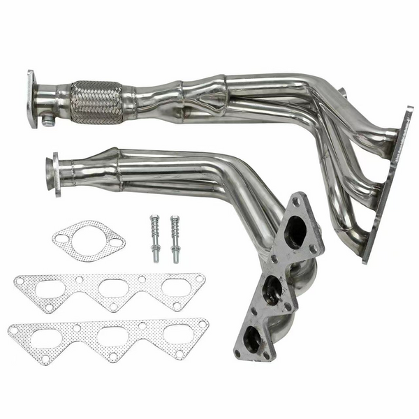 Mitsubishi 6G72 Engine Stainless Header - Compatible with 1991-1999 3000GT/Stealth 3.0L NA V6 (Maximizer Steel)