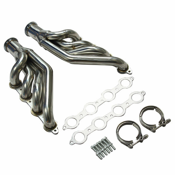 High-Performance Steel Exhaust Headers for GM LS1/LS2/LS3/LS6/LSX V8 (1997-2014 Models)