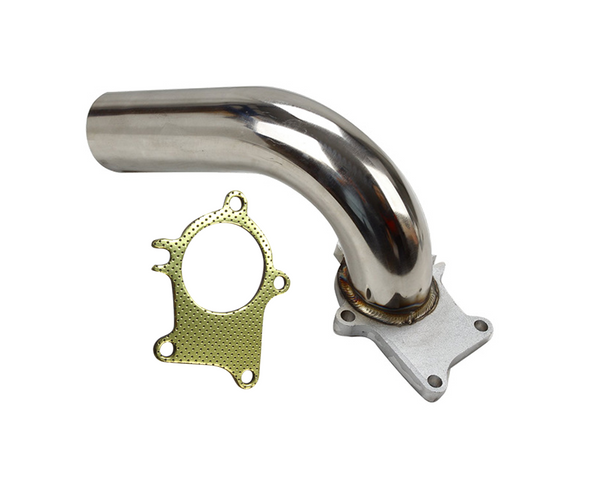 Universial T3/T4 Turbo Downpipe 2.5" - 5 Bolt Flange Stainless Steel Dump Pipe w/ Gasket (Fits T04E)