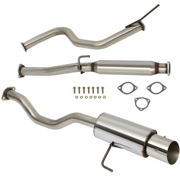 1992-2000 Honda Civic 2DR/4DR CatBack Exhaust 2.5" to 4" High-Flow Stainless Steel System