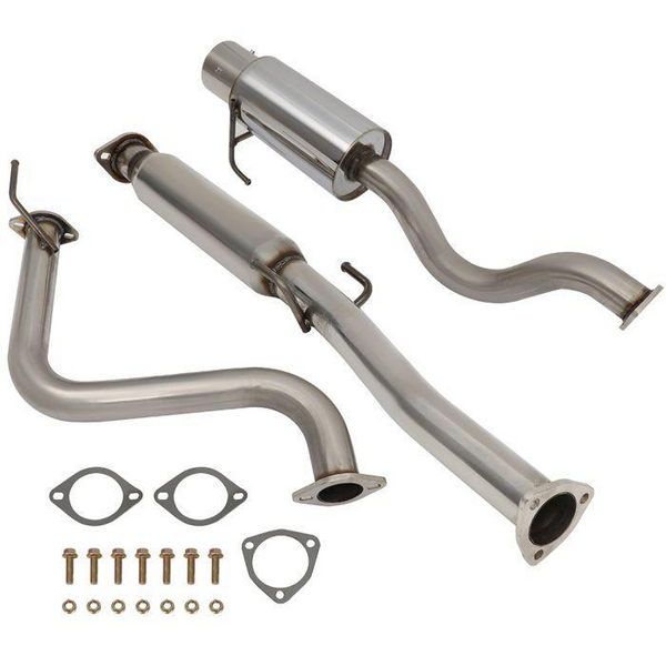 Exhaust Pipe 1993-1997 Honda Civic Del Sol 1.6L 4.5" Mufffler Tip Exhaust Catback System Stainless Steel