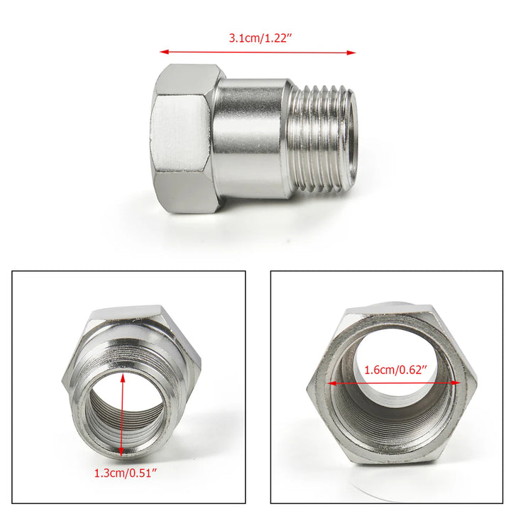 32mm O2 Oxygen Sensor Test Pipe Extension Extender Adapter Spacer M18 X 1.5